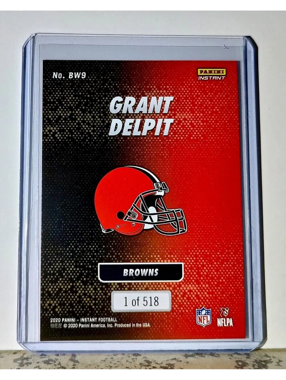 Grant Delpit 2020 Panini NFL #9 Black and White Rookies Card Browns 1 of 518